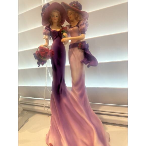 Thomas Kinkade Portraits of Style & Grace Collection 3 Figurines Red Hat Society - Picture 12 of 13